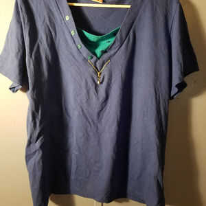 Womens American Sweeheart Top - Blue - Size XX